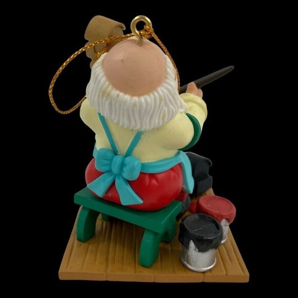 Vintage Westmar Ind Inc 1996 Christmas Ornament  Santa Painting Toys 2.5" - Picture 3 of 7